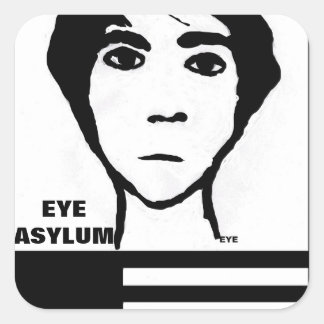 EYE ASYLUM QUADRATISCHER AUFKLEBER