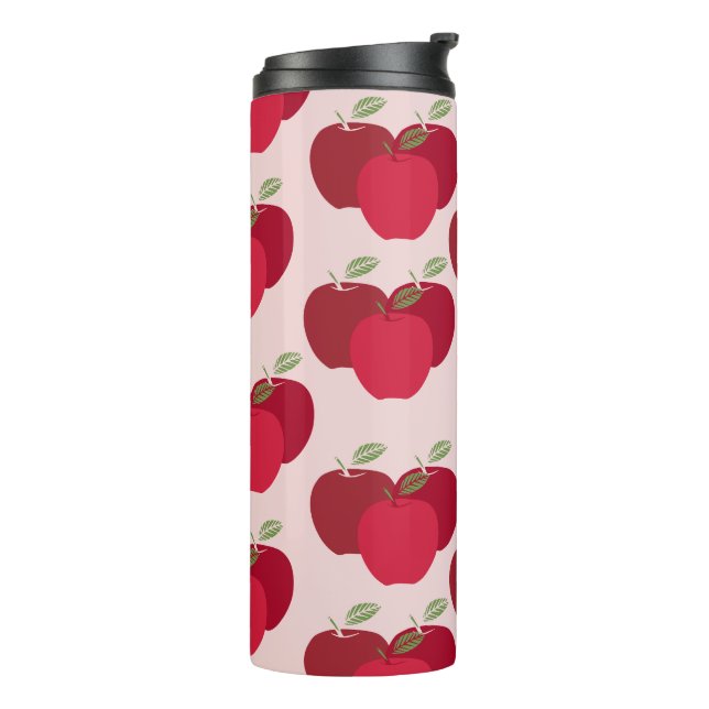 Eye Casing Modern Apple Pattern Thermosbecher (Nach links gedreht)