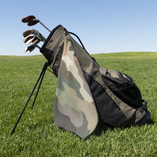 Eye Catching Camouflage Print Stylish Golfhandtuch (Gras)