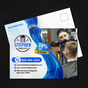 Eye-Catching Friseursalon Friseur Hairstylist Postkarte