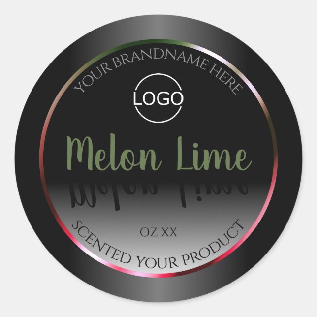 Eye Catching Schwarz-weiße Product Labels Add Logo Runder Aufkleber (Vorderseite)