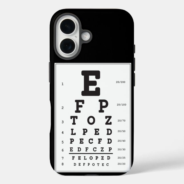 Eye Chart iPhone Case (Rückseite)