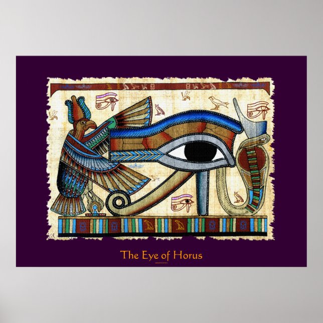 EYE DER HORUS-Ägyptische Kunst Poster (Vorne)
