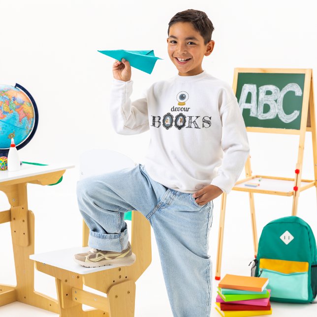 "Eye" Devour Books - Gespenster lesen Hoodie (This item is for display purposes only to illustrate the design element. )