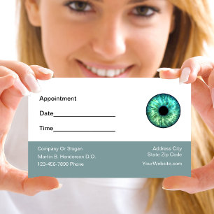 Eye Doctor ernennt einfache Visitenkarten Terminkarte