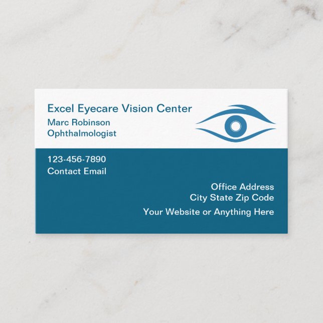 Eye Doctor Ophthalmologist Vision Visitenkarte (Vorderseite)