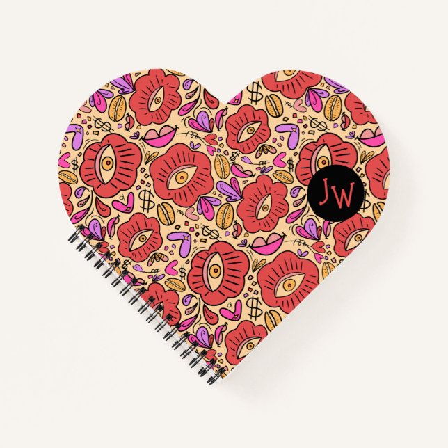 Eye Doodle Manifest Spiral Notebook Notizbuch (Vorderseite)