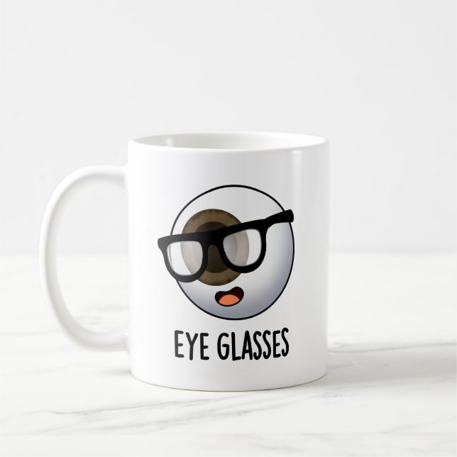Eye Glasses Funny Eyeball Puns Kaffeetasse (Links)