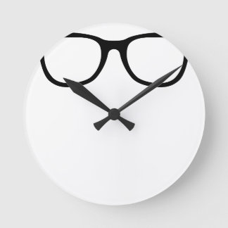 Eye Glasses Runde Wanduhr