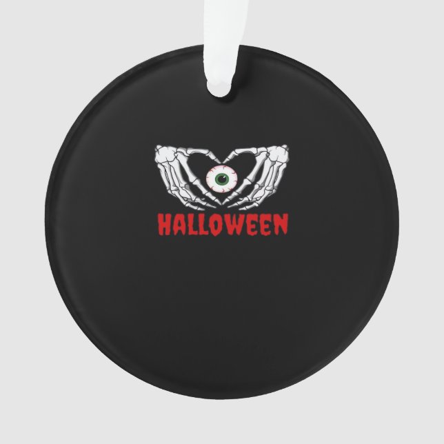 Eye Halloween - Skeleton Hands Herz Ornament (Vorderseite)