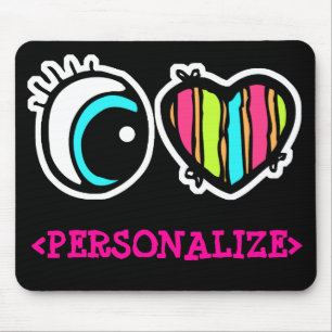 Eye Heart Pictogram, <PERSONALIZE> Mousepad