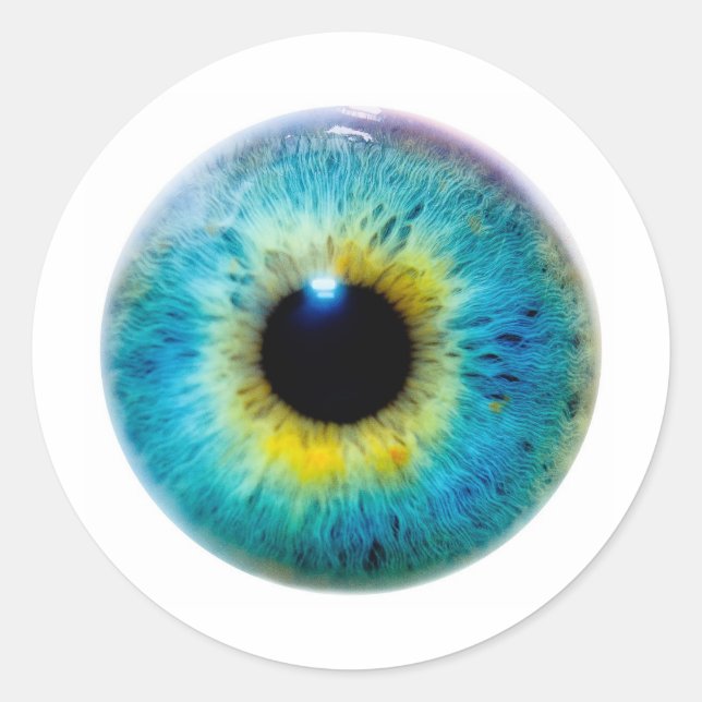 Eye I Runder Aufkleber (Vorderseite)