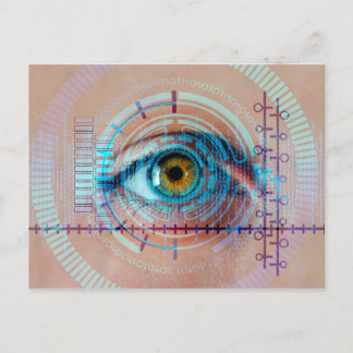 Eye Iris biometrische Sci-Fi Futuristic Tech Postkarte