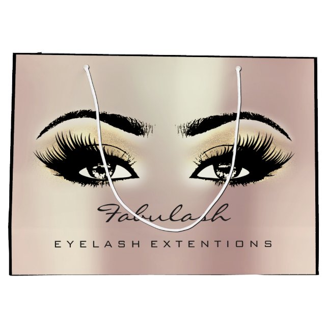Eye Lash Champaigne Makeup Beauty Bridal Große Geschenktüte (Rückseite)