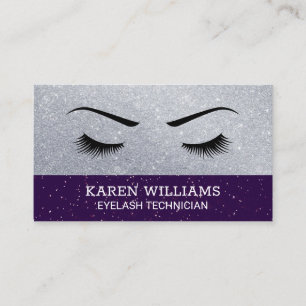 Eye Lash Glitzer Glitzern aus Gold Visitenkarte