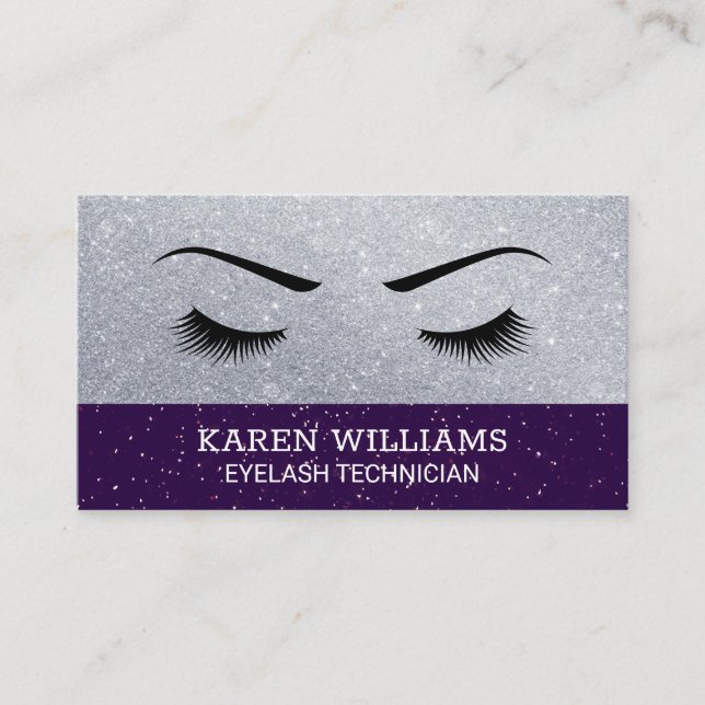 Eye Lash Glitzer | Glitzern aus Gold Visitenkarte (Vorderseite)