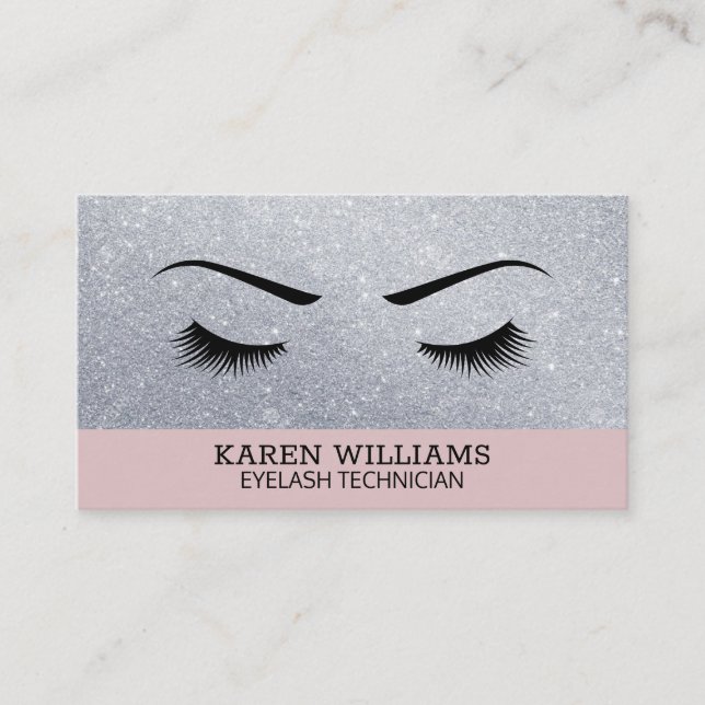 Eye Lash Glitzer | Schönheitstechniker Visitenkarte (Vorderseite)