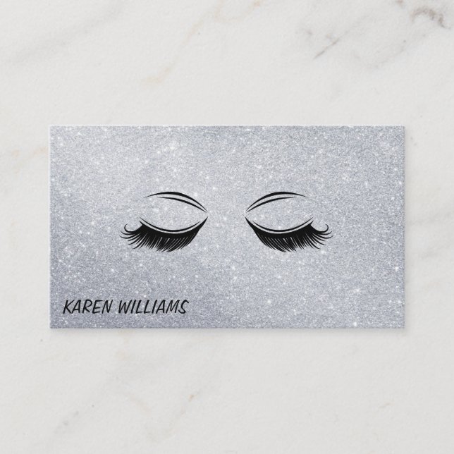Eye Lash Glitzer Visitenkarte (Vorderseite)
