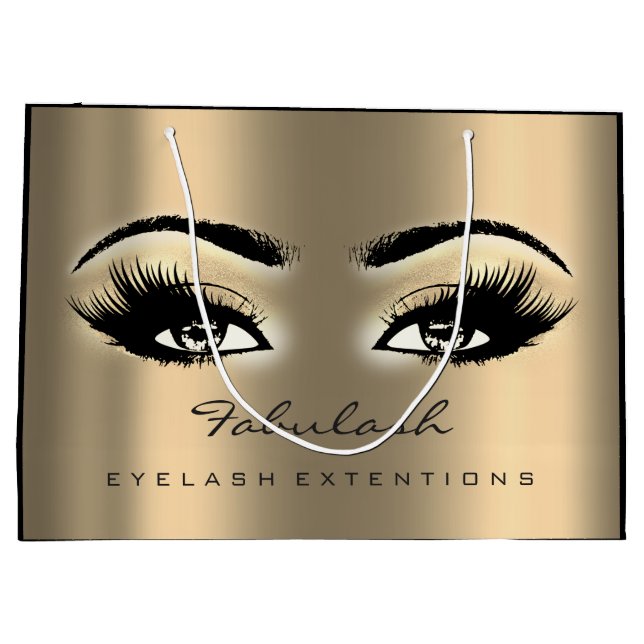 Eye Lash Sepia Gold Makeup Glitzer Beauty Kosmetik Große Geschenktüte (Rückseite)