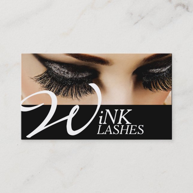 Eye Lashes Erweiterungen machen Künstler Visitenkarte (Vorderseite)