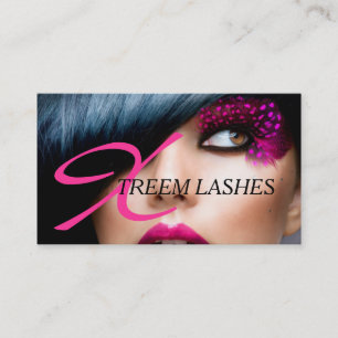 Eye Lashes Erweiterungen machen Künstler Visitenkarte