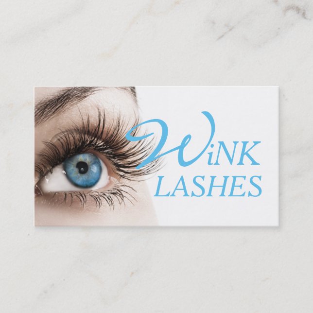 Eye Lashes Extensions Makeup Artist Cosmetologe Visitenkarte (Vorderseite)
