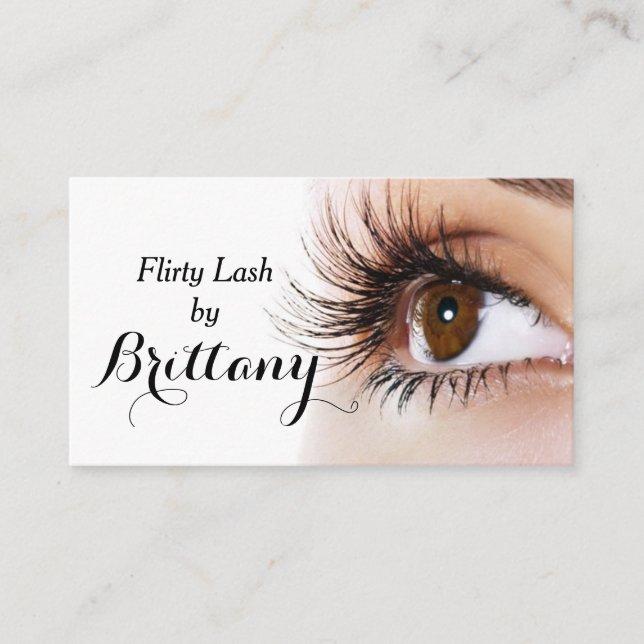 Eye Lashes Extensions Makeup Artist Cosmetologist  Visitenkarte (Vorderseite)