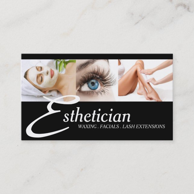 Eye Lashes Extensions Wax Facials Wellness-Center  Visitenkarte (Vorderseite)