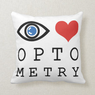Eye Love Heart Optometry - Optometrist Eye Chart Kissen