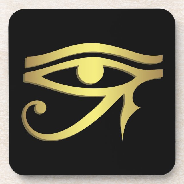Eye of horus Egyptian symbol black Untersetzer (Vorderseite)