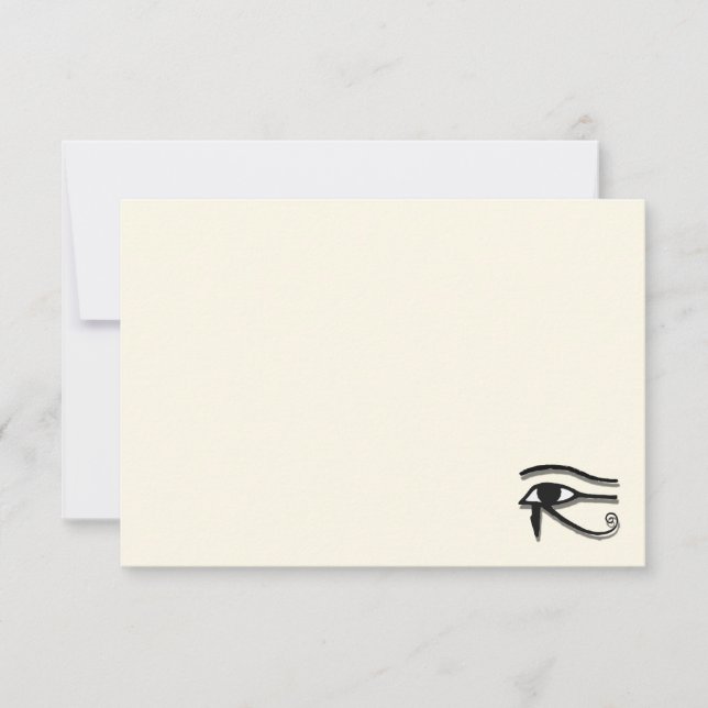 Eye Of Horus Egyptian Symbol Blank Cream Off White Mitteilungskarte (Vorderseite)