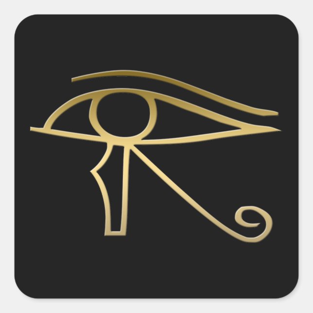 Eye of Horus Quadratischer Aufkleber (Vorderseite)