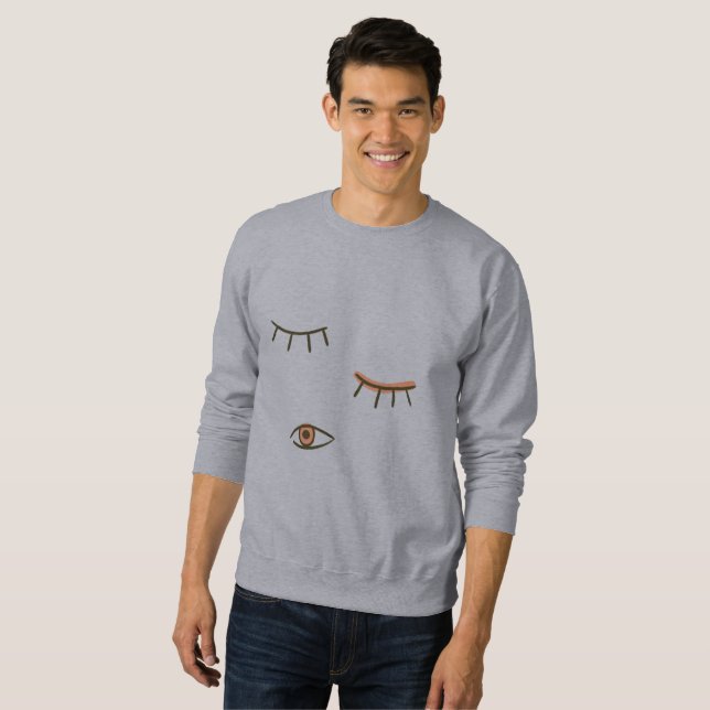Eye of Nature Minimal Floral Vision Art Sweatshirt (Vorne ganz)
