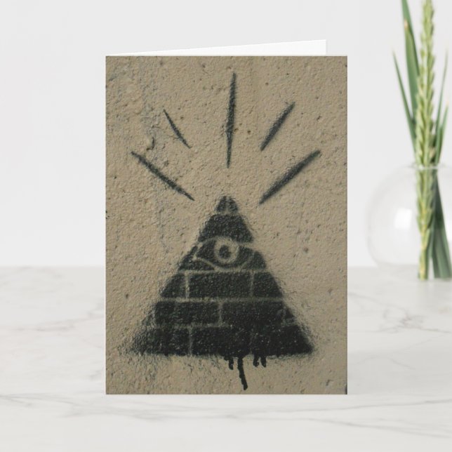 "Eye of Providence Graffiti" Karte (Vorderseite)