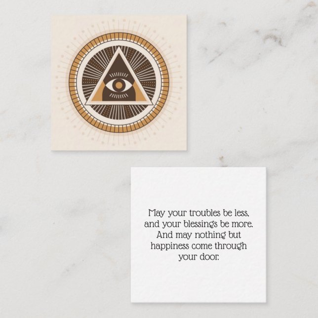 Eye Of Providence Protection Pass Along Cards Telefonnummerkarte (Vorne/Hinten)