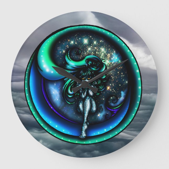Eye of the Storm Wall Clock Große Wanduhr (Vorderseite)