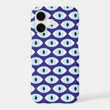 Eye-Pattern iPhone-Hülle | Tiefes Indigo
