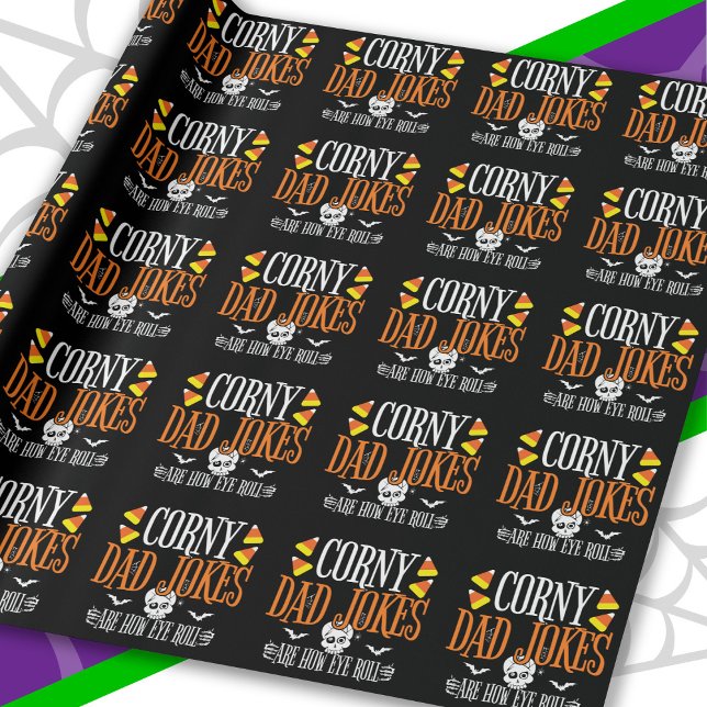 Eye Roll Joke Halloween Corny Vater Jokes Hallowee Geschenkpapier (Von Creator hochgeladen)