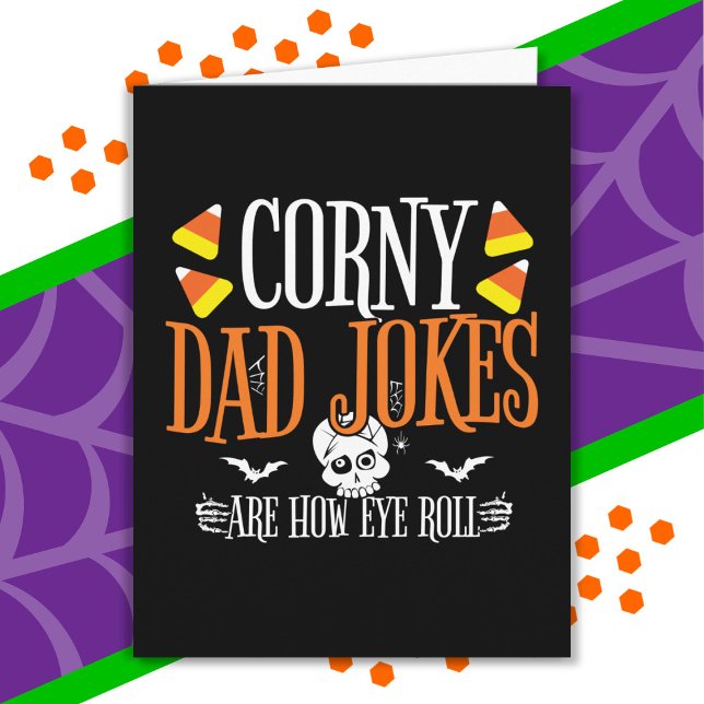 Eye Roll Joke Halloween Corny Vater Jokes Hallowee Karte (Von Creator hochgeladen)