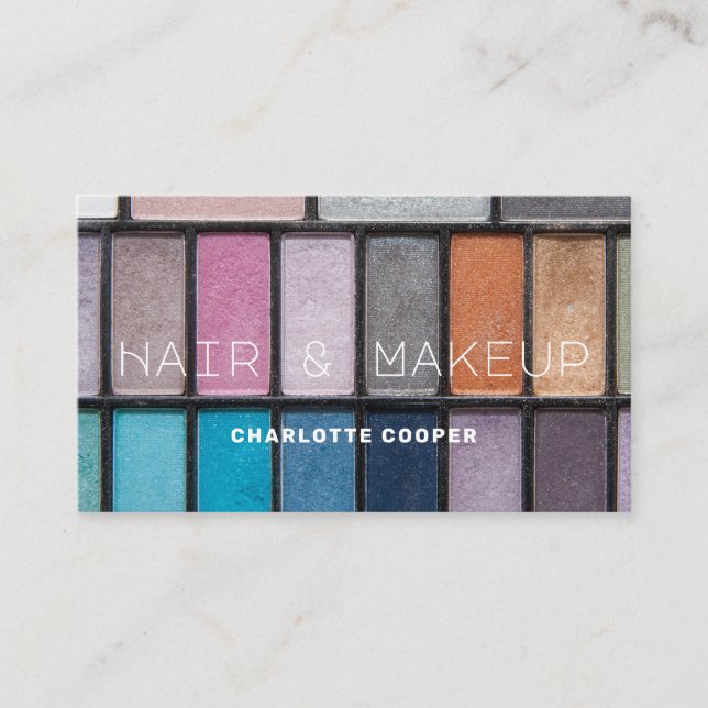 Eye Shadow Hair Makeup Visitenkarte (Vorderseite)