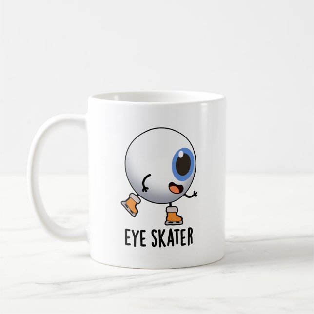 Eye Skater Funny Ice Skaten Puff Kaffeetasse (Links)