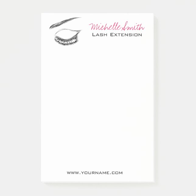 Eye Sketch Mascara Lash Extension Post-it Klebezettel (Vorderseite)