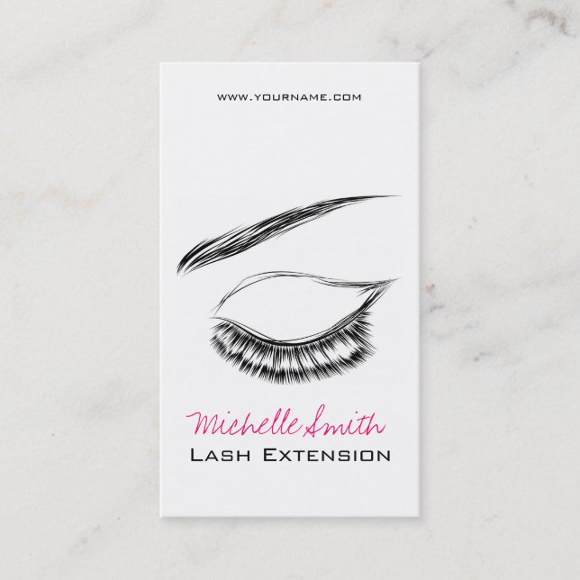 Eye Sketch Mascara Lash Extension Visitenkarte (Vorderseite)