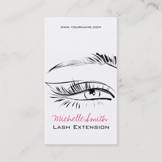 Eye Sketch Mascara Lash Extension Visitenkarte (Vorderseite)