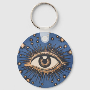 Eye Stars Moon Celestial Nouveau Schlüsselanhänger