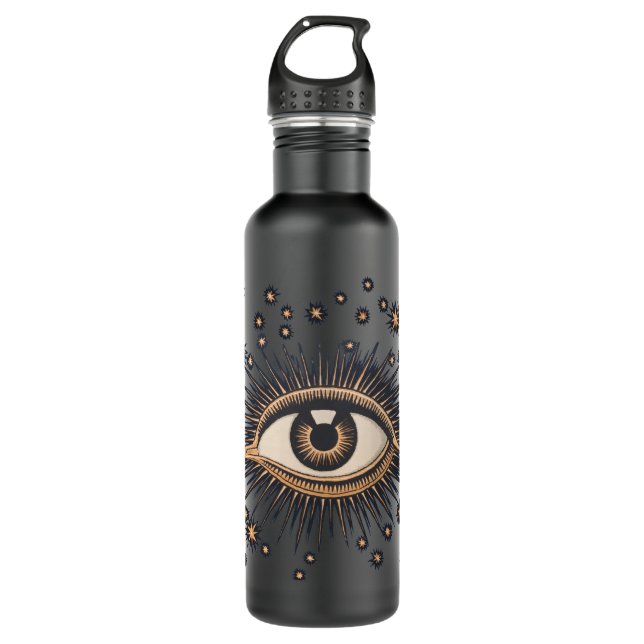 Eye Stars Moon Celestial Nouveau Trinkflasche (Vorderseite)