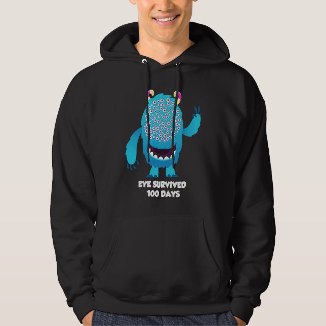 Eye survived 100 days of school 100th day of schoo hoodie (Vorderseite)