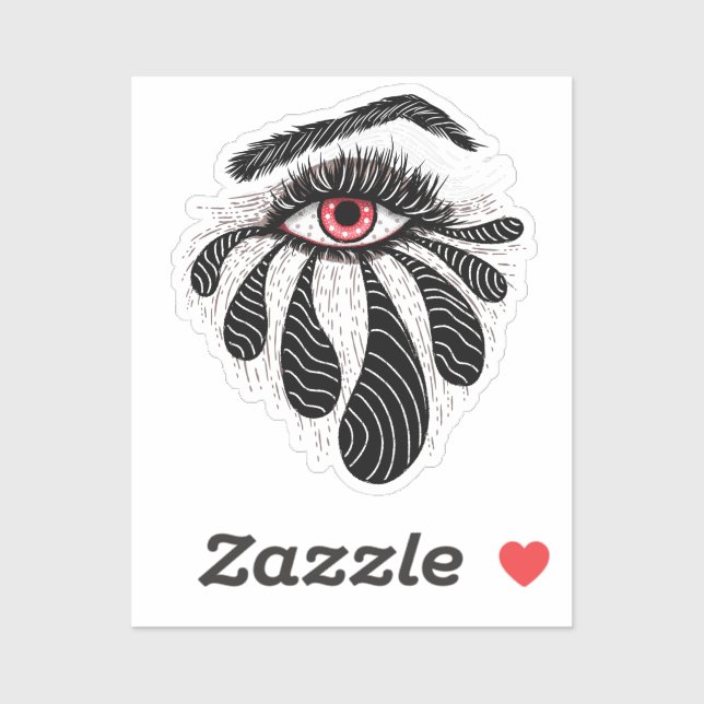 Eye Tattoo Gothic Art Aufkleber (Blatt)