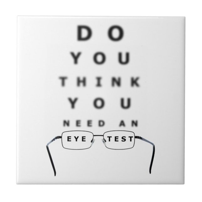Eye Test Chart Fliese (Vorderseite)