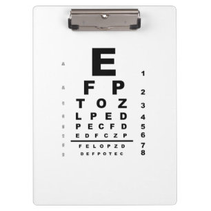 Eye Test Chart Klemmbrett